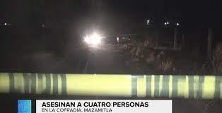 Quitan la vida a cuatro personas con armas de fuego en el poblado de La Cofradía en Mazamitla