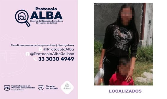 Fiscalía de Jalisco localiza a joven madre y su hijo reportados como desaparecidos en Aguascalientes