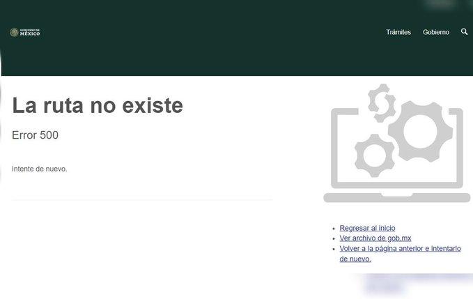 Reportan fallo en páginas web del Gobierno Federal