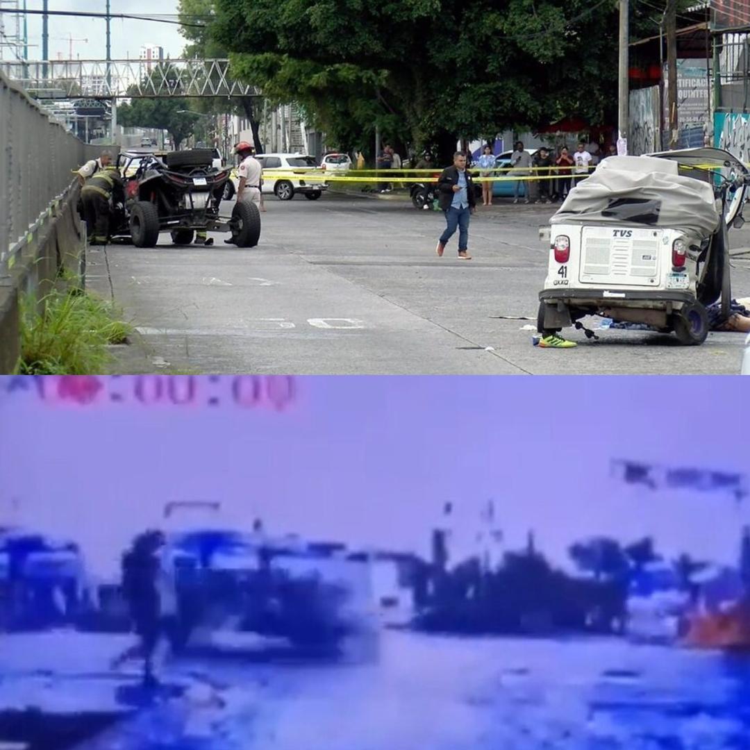 Guadalajara: Revelan video del choque entre Mototaxi y razer que dejó tres muertos