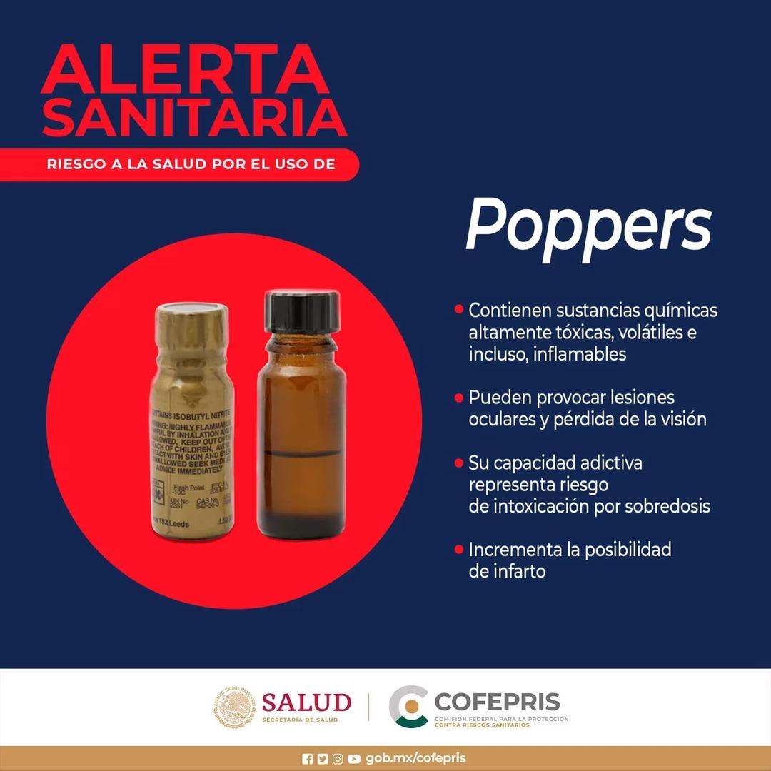 COFEPRIS: Poppers encienden las alarmas por ser una peligrosa droga