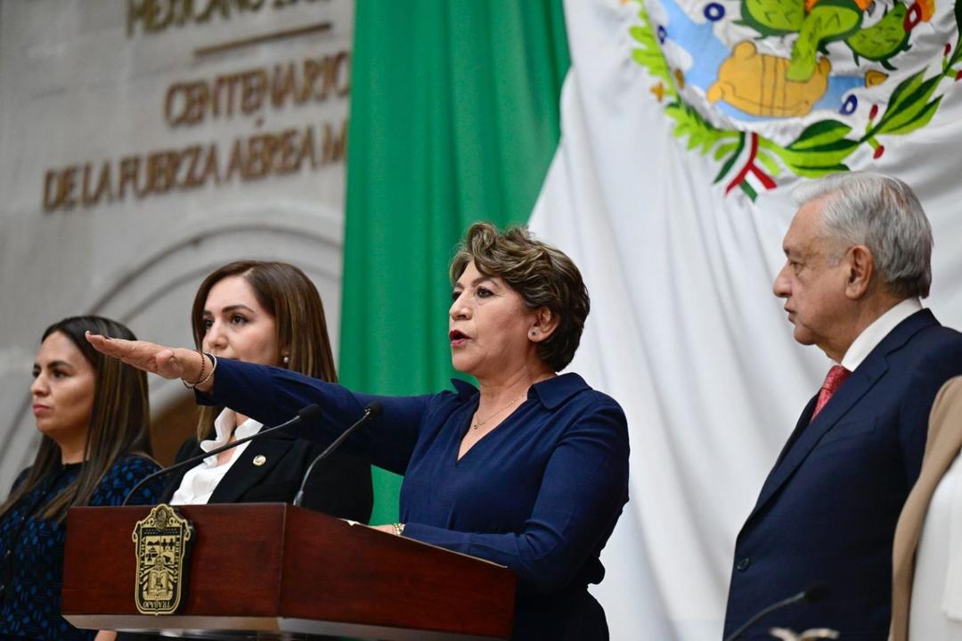 Delfina Gómez rinde protesta como gobernadora de Edomex