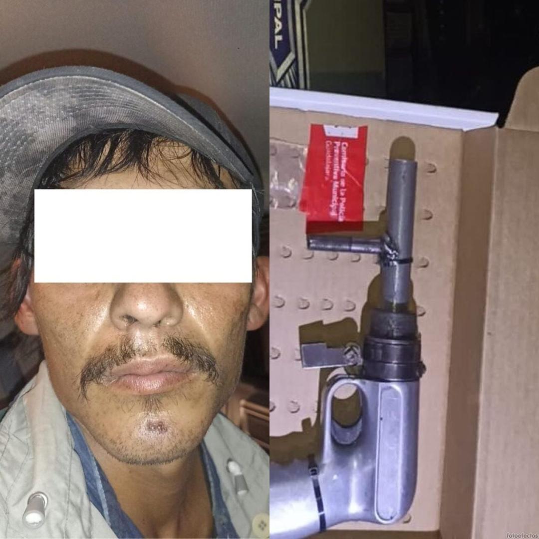 Guadalajara: Detienen hombre con arma realizada con un tubo