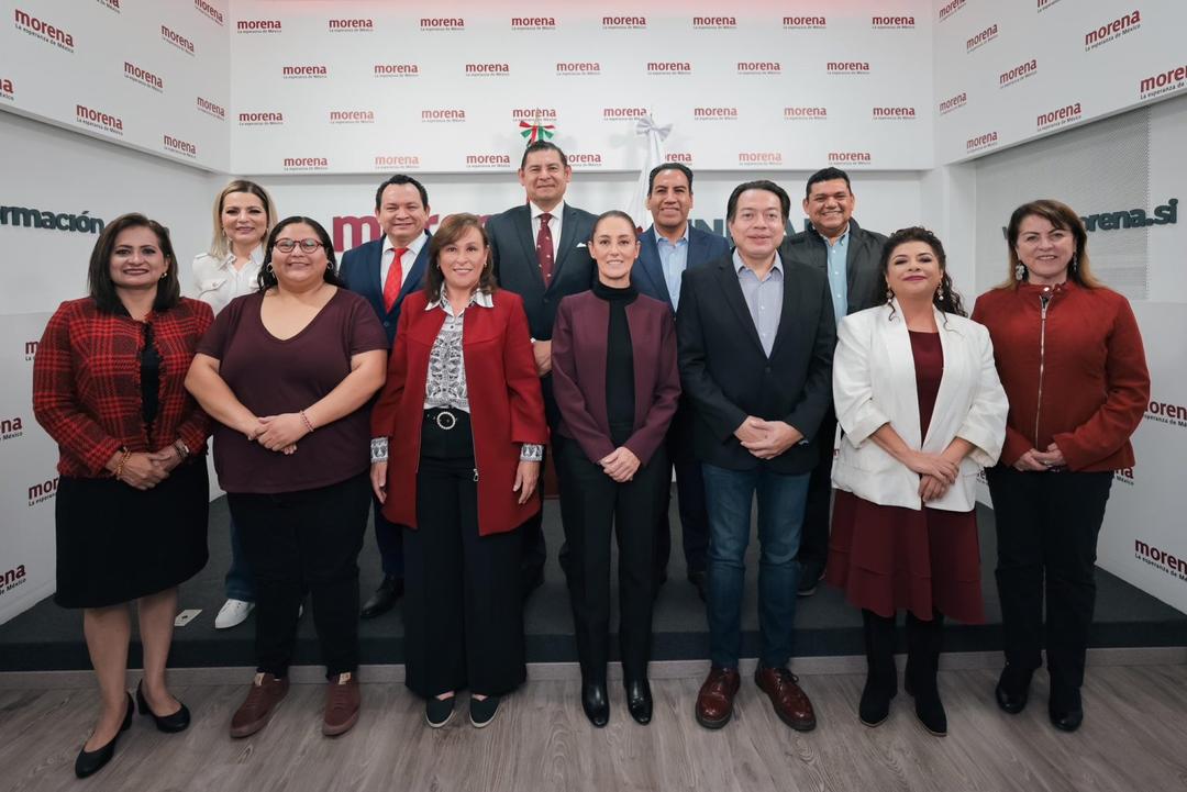 Candidatos a las nueve gubernaturas  de Morena se reúnen con Claudia Sheinbaum