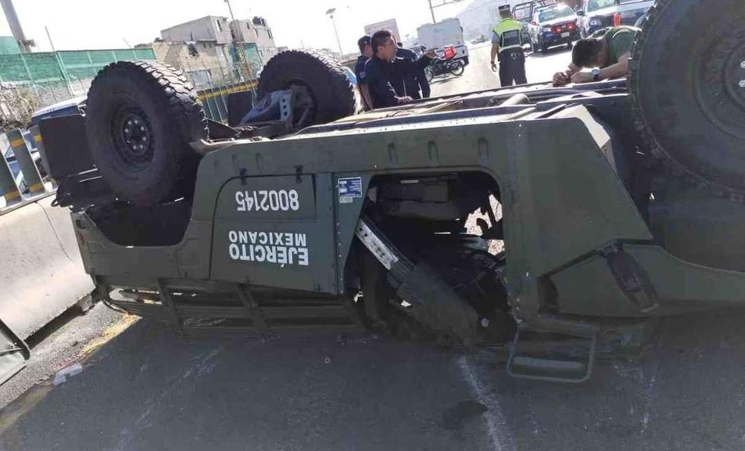 Volcadura de la Sedena en autopista México – Pachuca deja un muerto y 5 heridos