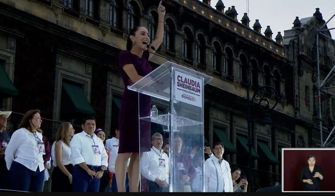 Claudia Sheinbaum cierra campaña desde el Zócalo