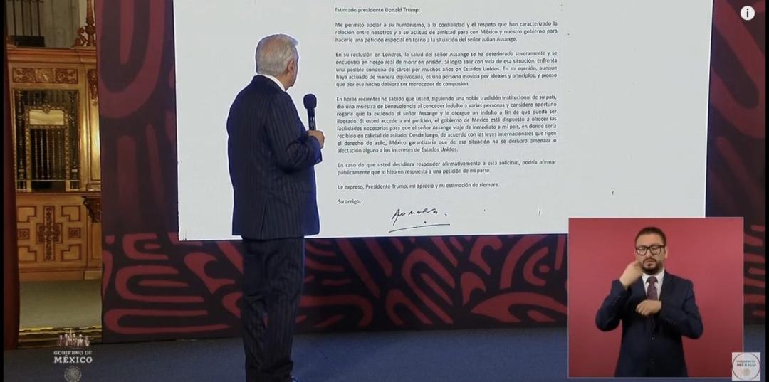 AMLO intercedió por la libertad de Julian Assange