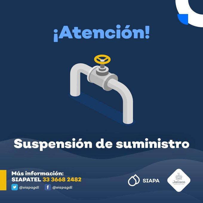 ¡Ojo! Habrá corte de agua en cuatro colonias de Zapopan 