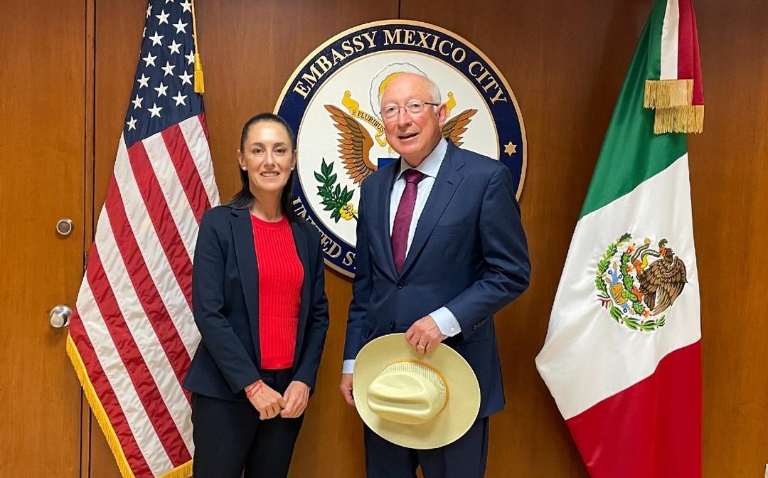 Claudia Sheinbaum pone lineamientos a embajador Ken Salazar