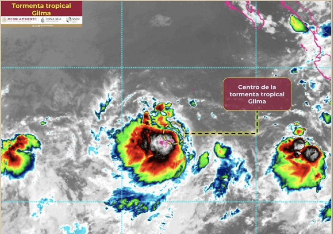 Tormenta tropical Gilma afectará estos estados en el Pacífico