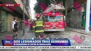 Dos lesionados por colapso de estructura en edificio del Centro de GDL