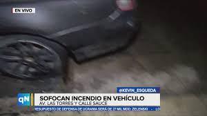 Sofocan un automóvil que se estaba incendiando en la Av. Las Torres y calle Sauce de la colonia Paraísos del Colli en Zapopan