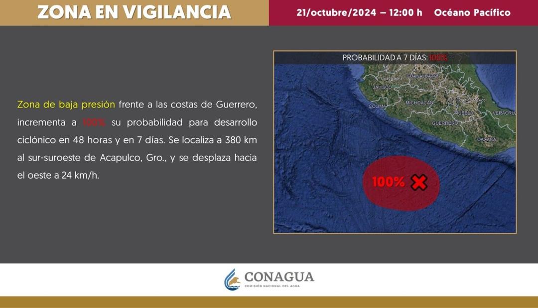 Conagua: Nuevo ciclón afectará el Pacífico