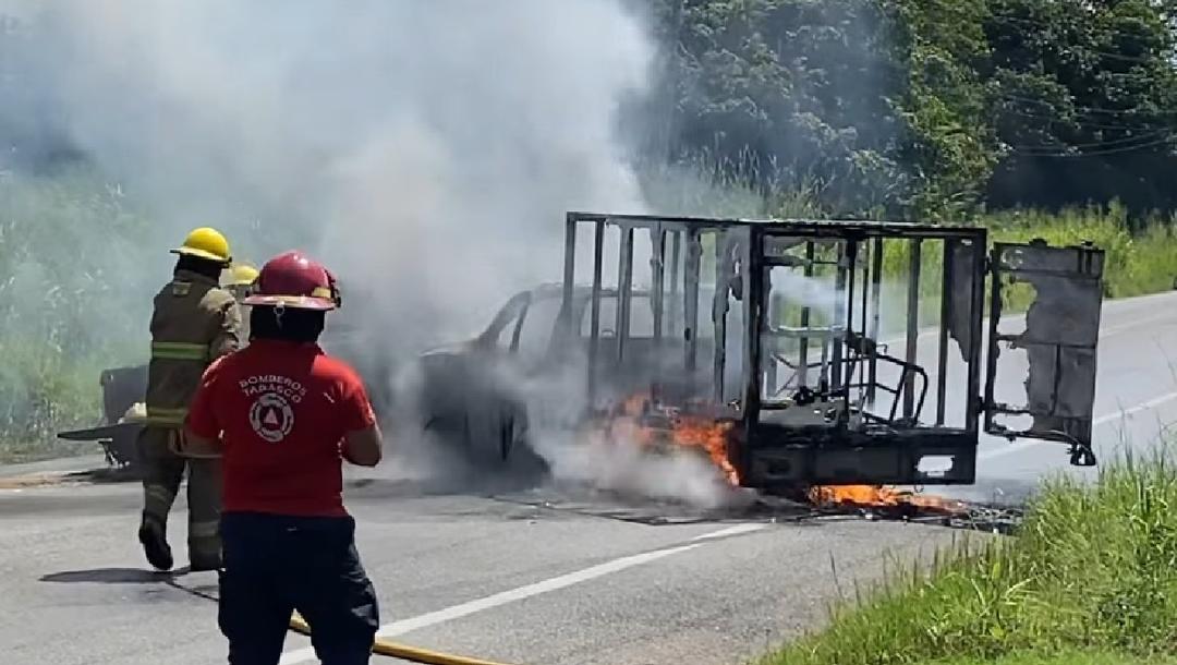 Tabasco: Se registra jornada violenta con bloqueos e incendios; hay un muerto