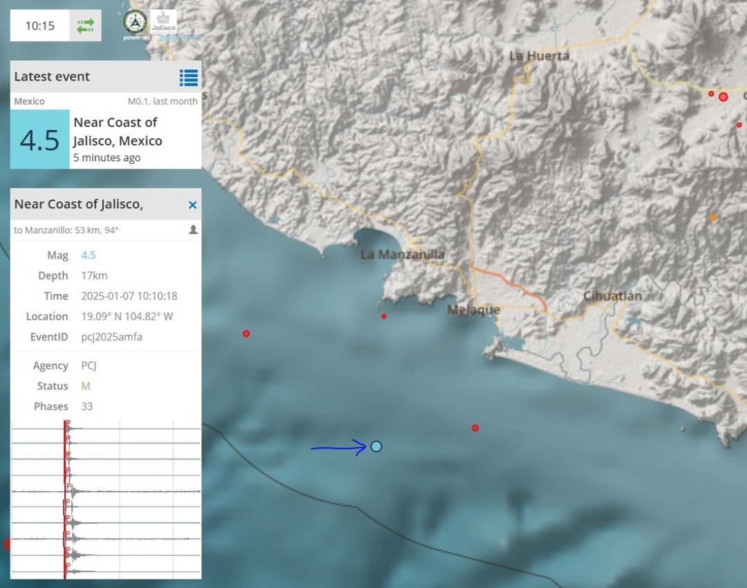 Temblor hoy: Se registra sismo de 4.5 en Jalisco