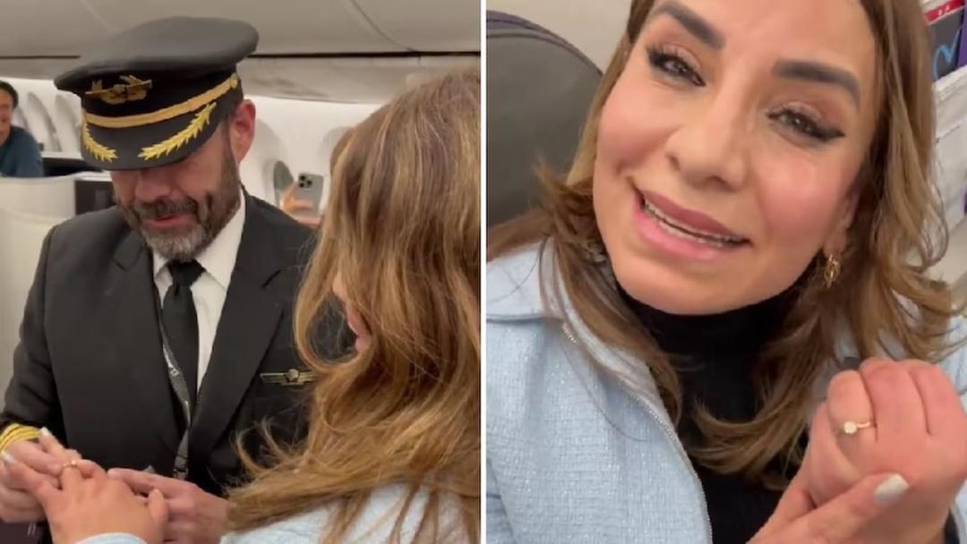 Viral: Piloto mexicano propone matrimonio a su novia en pleno vuelo