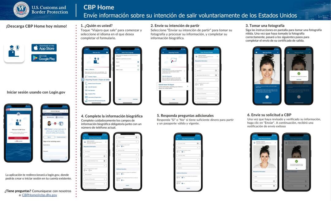 Estados Unidos lanza app para que migrantes se autodeporten