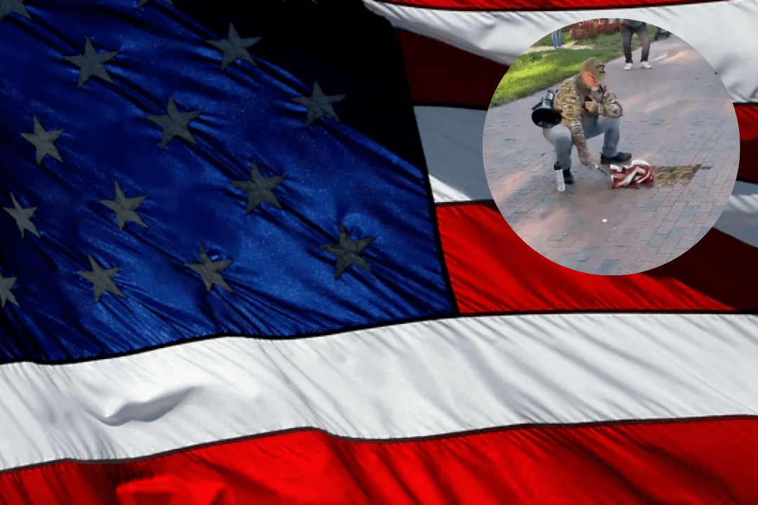 La Casa Blanca: Arrestan a hombre que prendió fuego a la bandera de EU