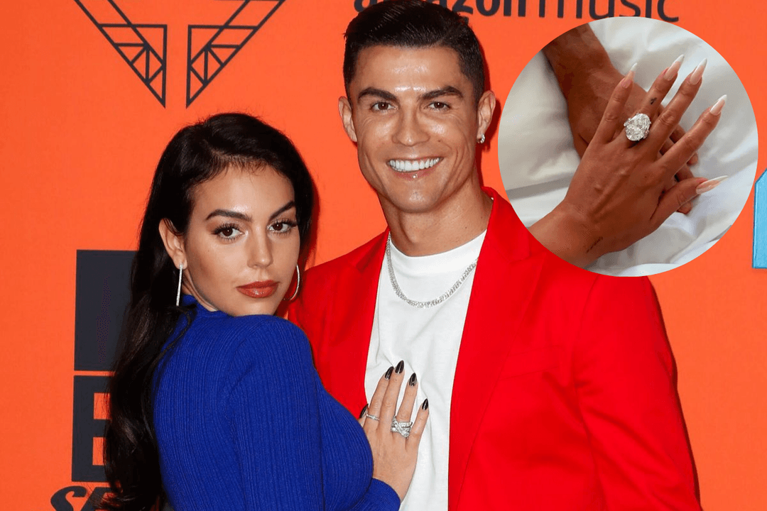 Cristiano Ronaldo le da su anillo de compromiso a Georgina Rodríguez