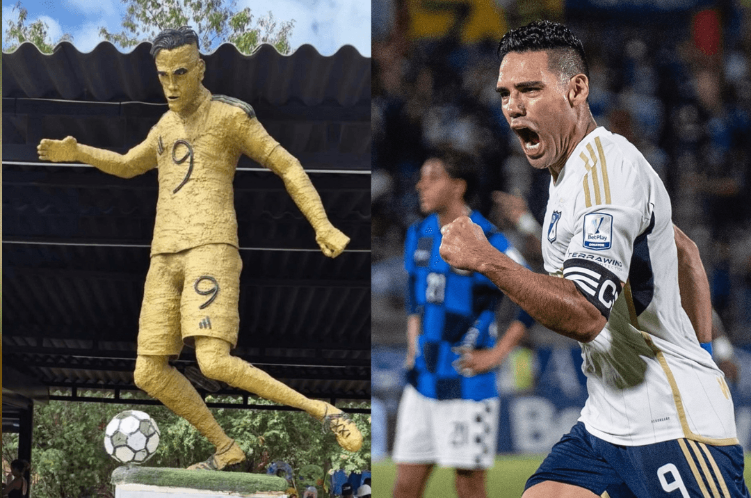 Radamel Falcao: Escultura del colombiano desata burlar en redes