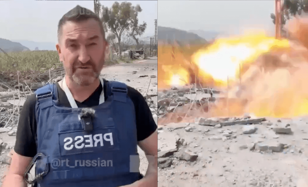 VIDEO: Steve Sweeney es atacado por misil israelí en transmisión en vivo