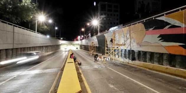 Cerrada la Av. López Mateos por pinta de murales