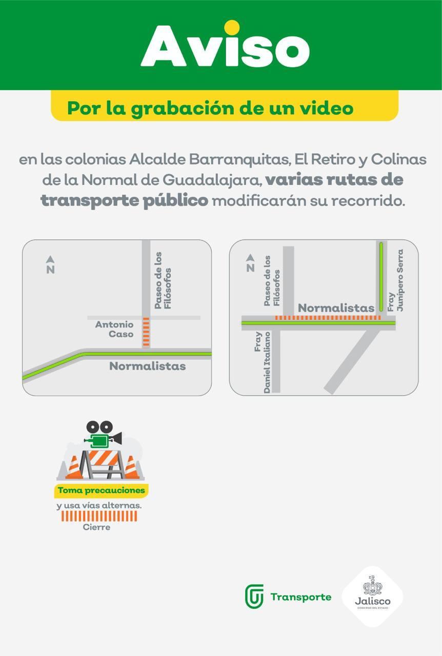 Cierres viales: Anuncian restricciones a la circulación en Guadalajara este sábado