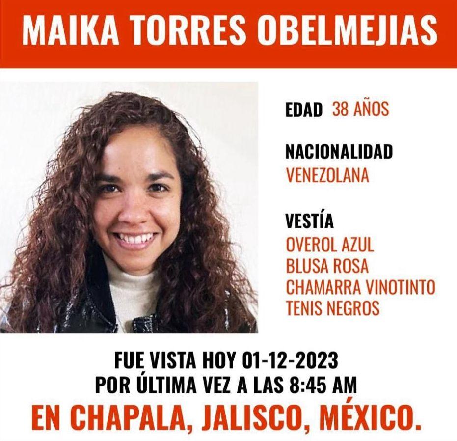 Maika Torres Obelmejias: Hallan muerta en Chapala a la joven venezolana