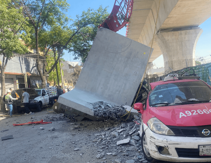 Colapsa estructura del Tren Interurbano México-Toluca, en CDMX
