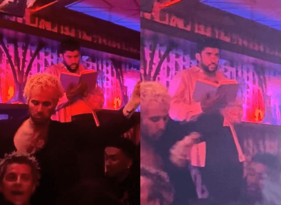Bad Bunny es criticado por leer en medio de un centro nocturno