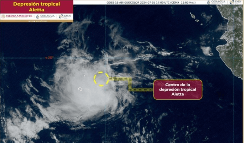Aletta: ¿Qué afectaciones causará la depresión tropical?