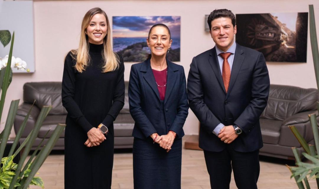 Claudia Sheinbaum se reúne con Samuel García y Mariana Rodríguez