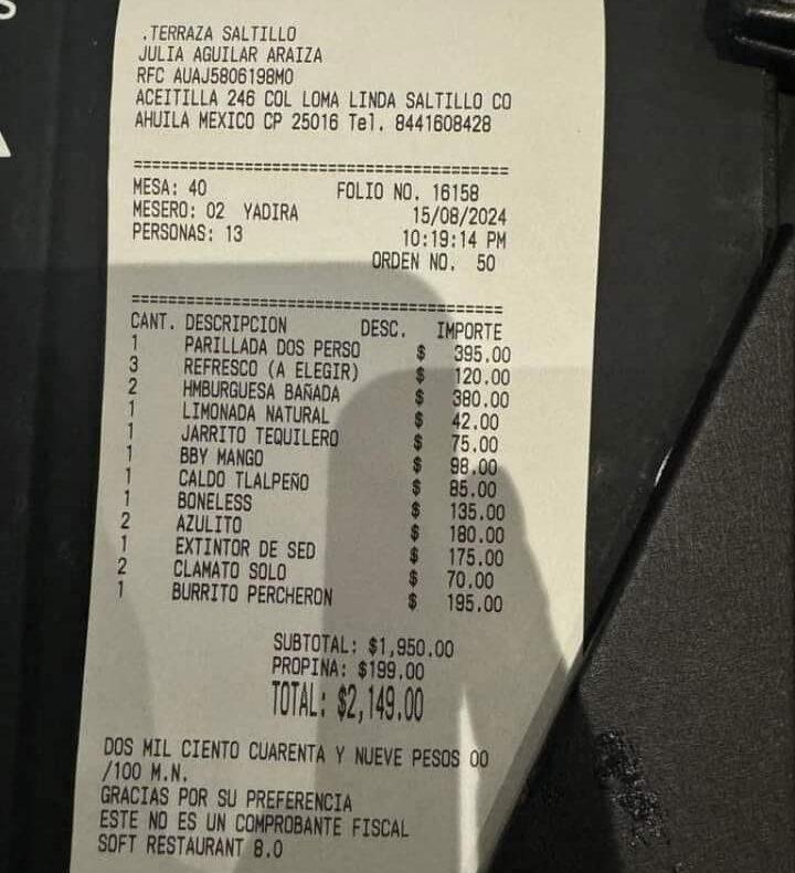 Profeco: Por abusivo, suspenden restaurante que incluía propina en la cuenta