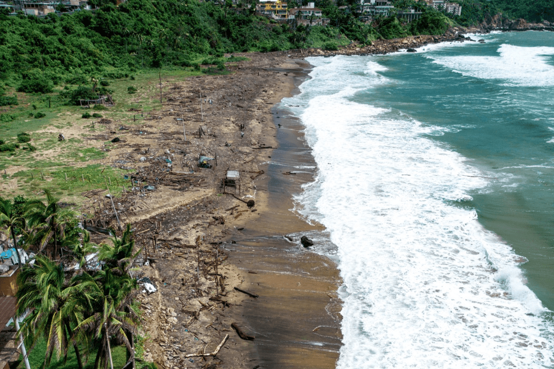 Acapulco: Desaparece una playa en Pie de la Cuesta