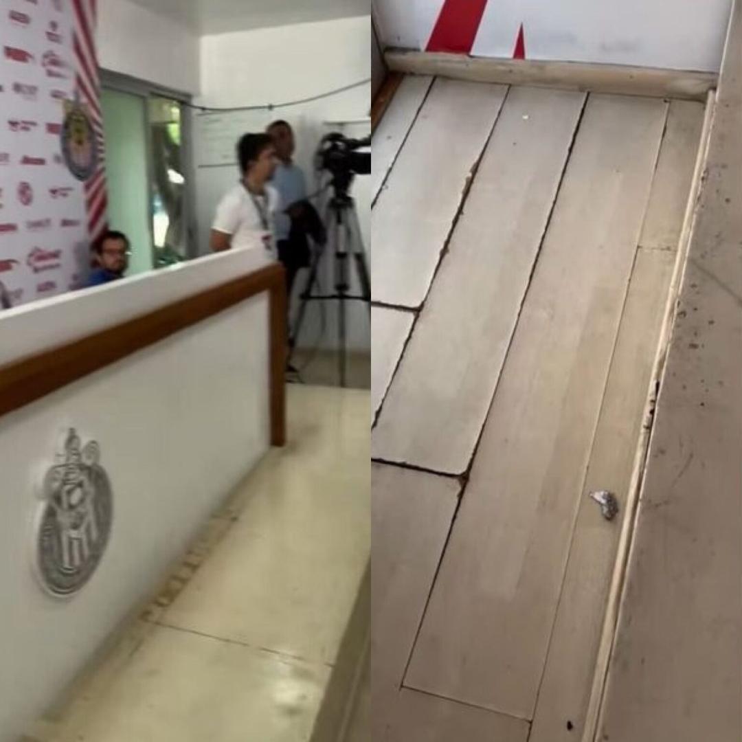 Chivas: Jugadores lanzan petardo a la prensa en Verde Valle