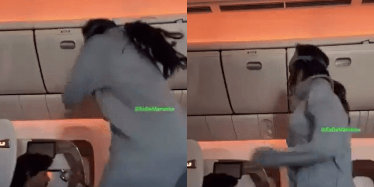 VIRAL: Bárbara de Regil hace ejercicio en un avión y divide opiniones