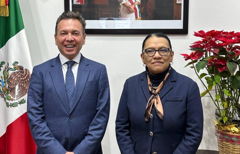 Pablo Lemus se reúne con Rosa Icela, secretaria de Gobernación