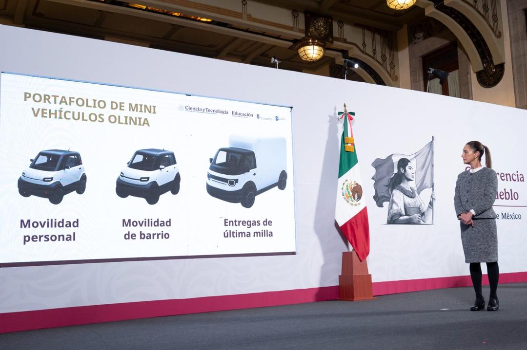 Claudia Sheinbaum presenta Olinia, el primer proyecto mexicano de armadoras de vehículos eléctricos