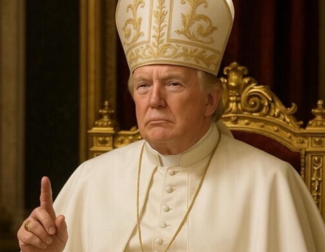 Donald Trump aparece con vestimenta de Papa