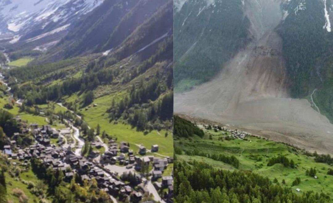 Suiza: Deslizamiento de glaciar desparece todo un pueblo