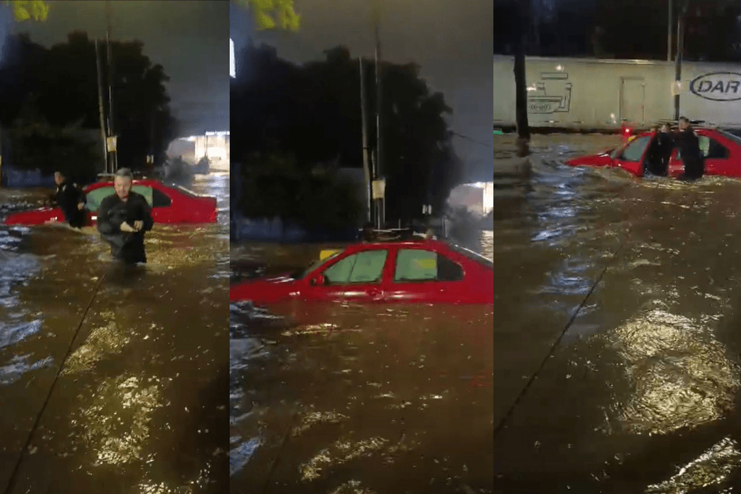 Guadalajara: Rescatan a seis conductores atrapados en lluvia
