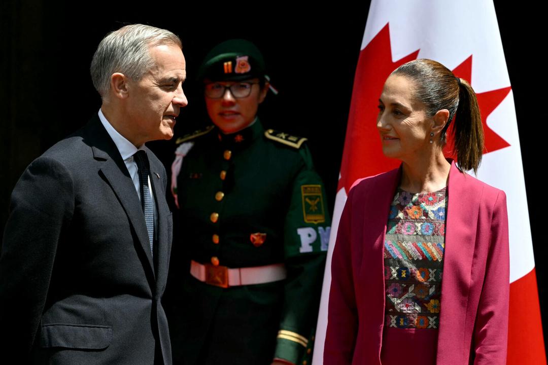 Sheinbaum recibe a Carney en Palacio Nacional; de esto hablaron