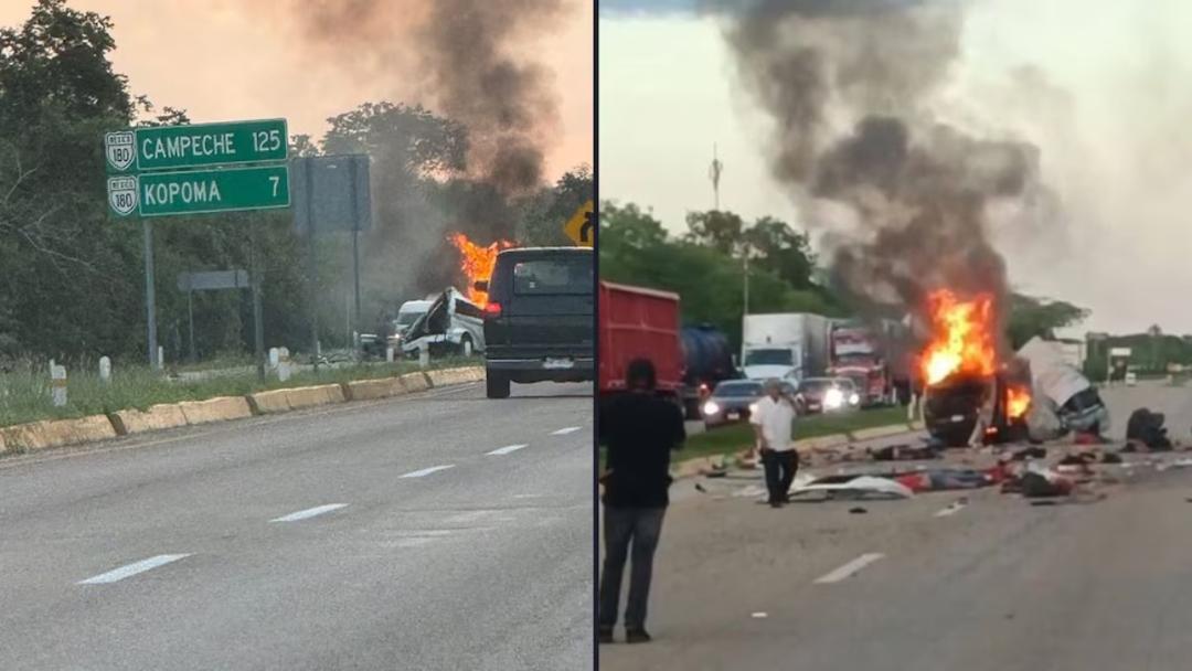 Accidente en carretera Mérida-Campeche deja 15 muertos