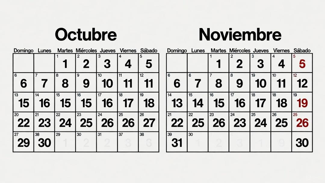 SEP confirma megapuentes en octubre y noviembre 2025