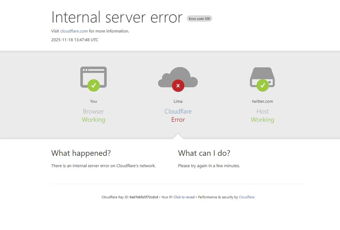 Cloudflare: Falla global paralizada a X, Canva y ChatGTP