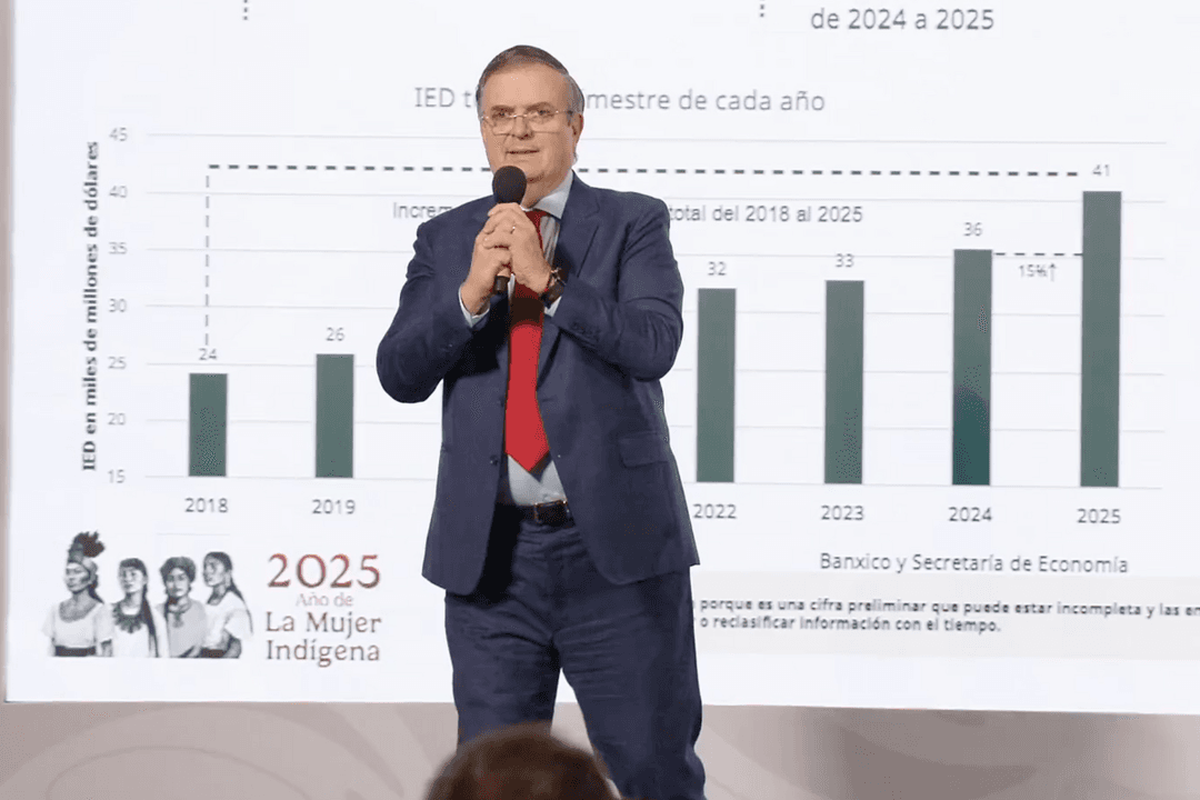 Ebrard anuncia récord histórico en inversión extranjera