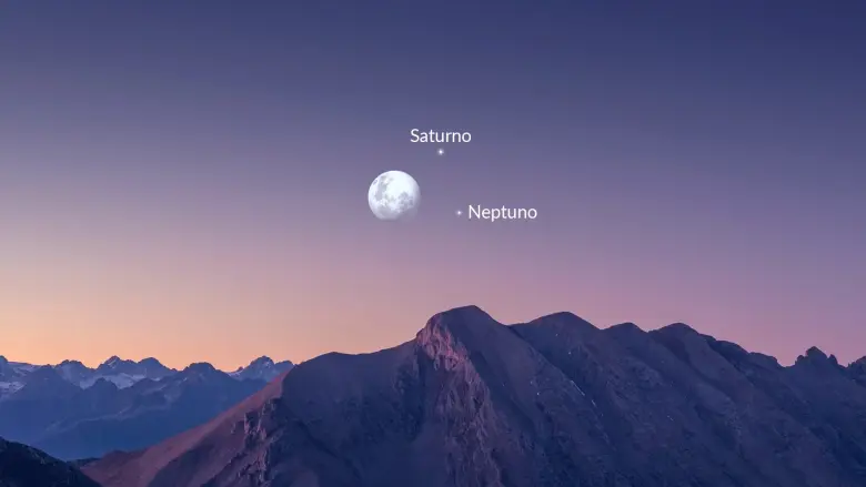 Saturno y Neptuno: ¿Cuándo y dónde ver la conjunción lunar?