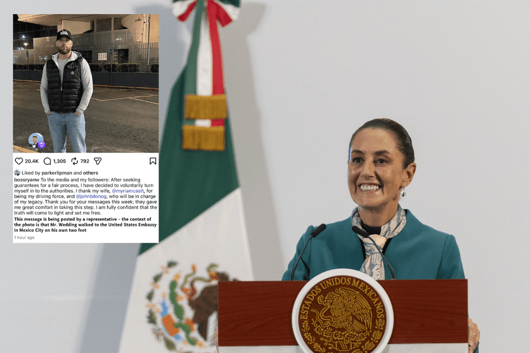 Sheinbaum: Medio estadounidense identifica foto generada por IA de Ryan Wedding