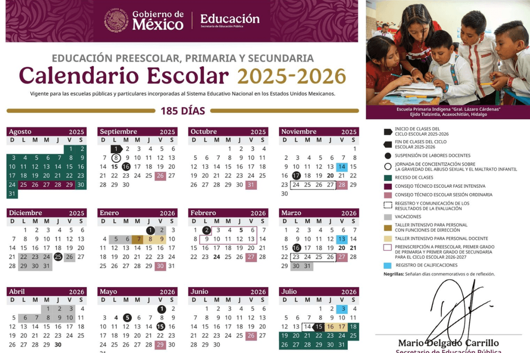 SEP confirma días sin clases en febrero 2026