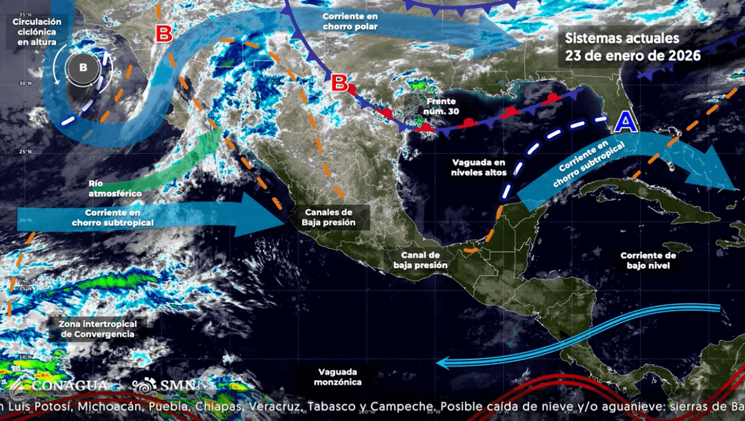 Clima en México: ¡Alerta! Nace tercera tormenta invernal junto con frente frío 30